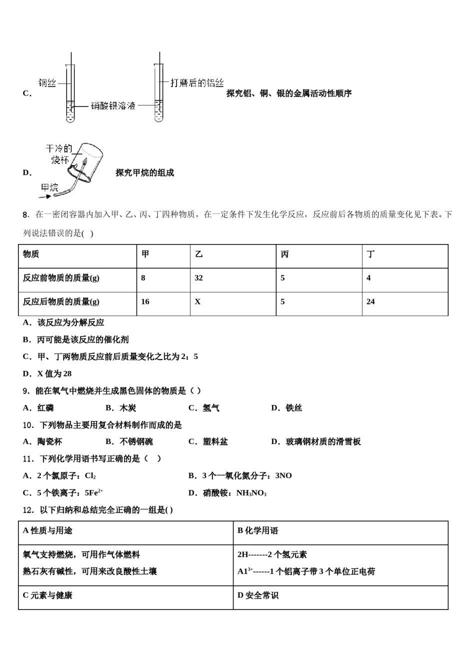 2023-2024学年陕西省西安高新逸翠园校中考化学最后冲刺模拟试卷含解析.doc_第3页