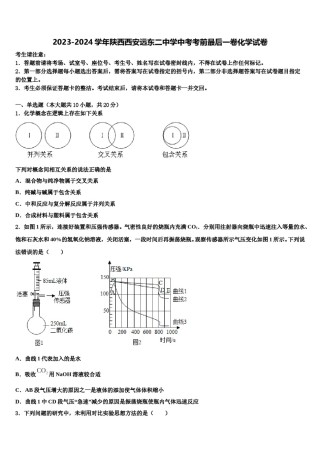 2023-2024学年陕西西安远东二中学中考考前最后一卷化学试卷含解析.doc