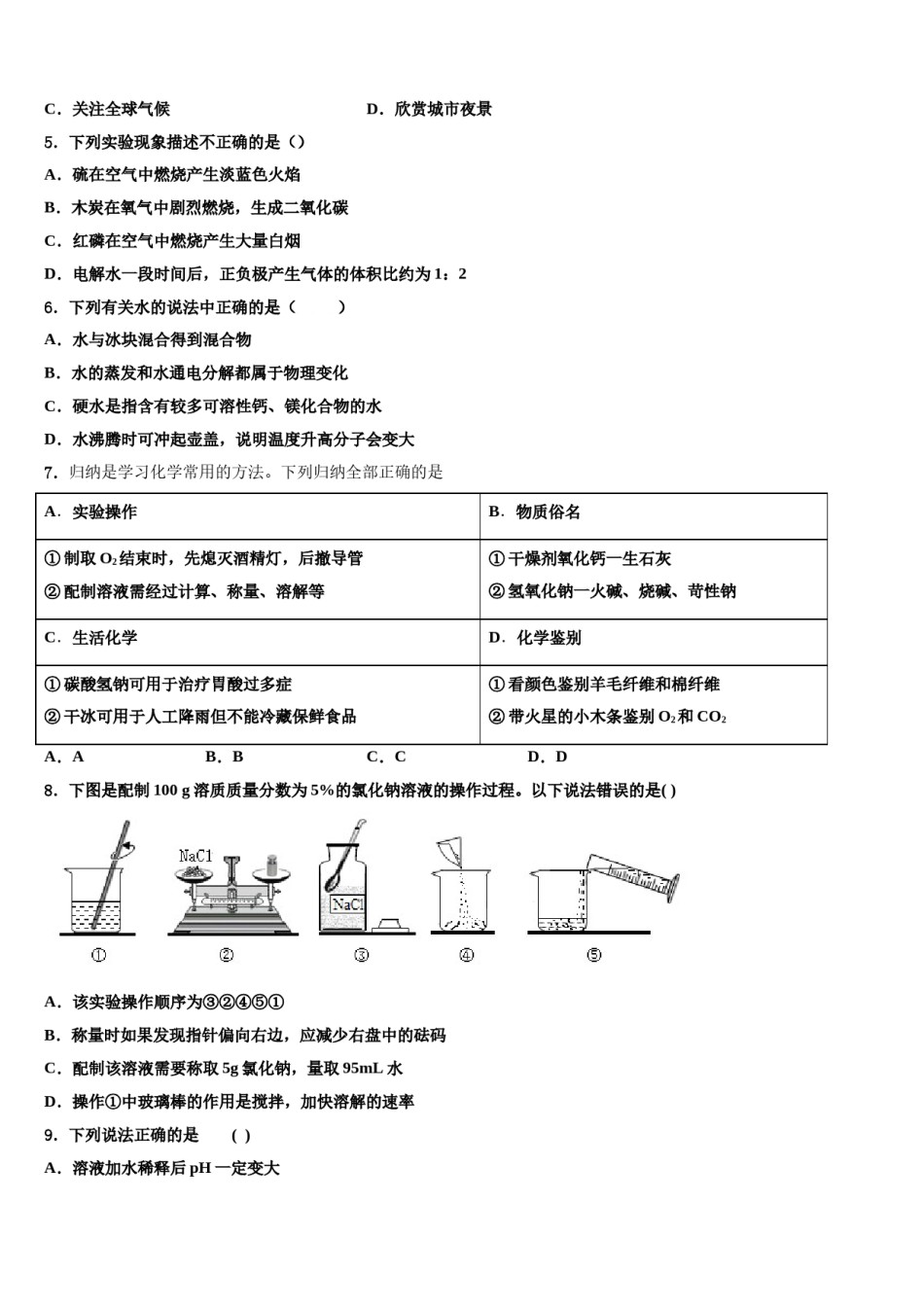 2023-2024学年青海省海东市中考适应性考试化学试题含解析.doc_第2页
