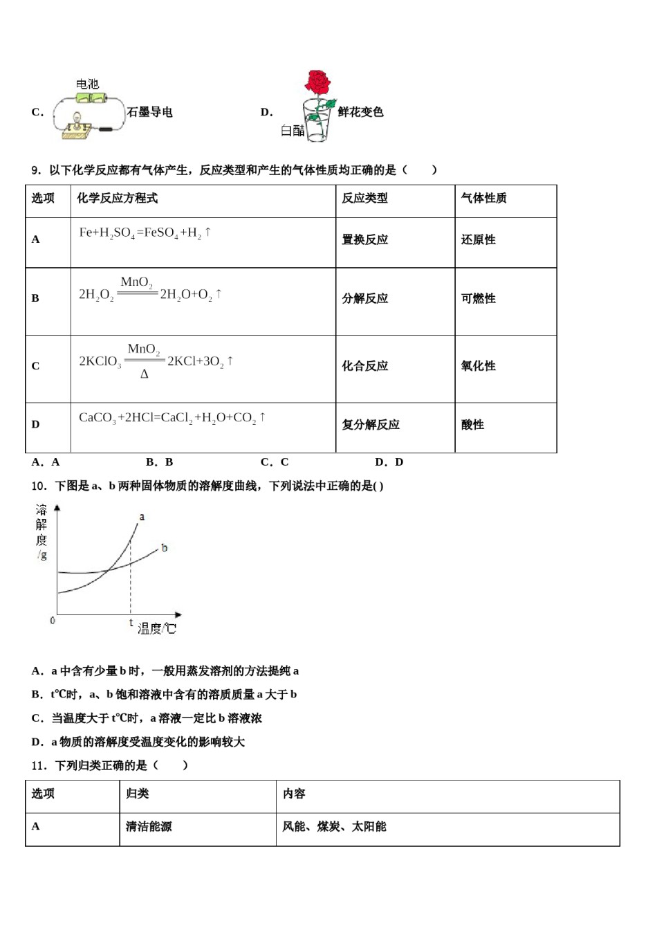 2023-2024学年黄冈市中考化学模拟试题含解析.doc_第3页