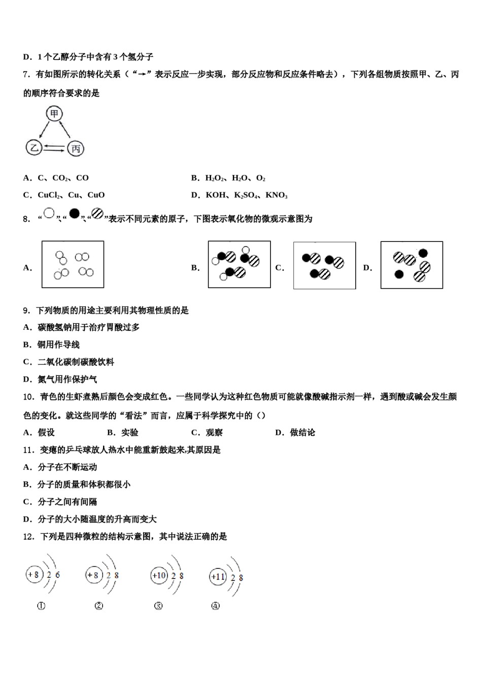 2023-2024学年黑龙江省黑河市三县中考化学押题卷含解析.doc_第2页