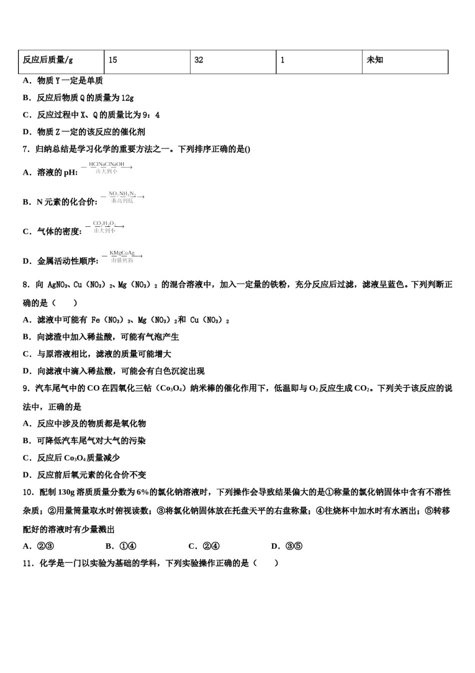 2023-2024学年黑龙江省黑河市名校中考适应性考试化学试题含解析.doc_第2页