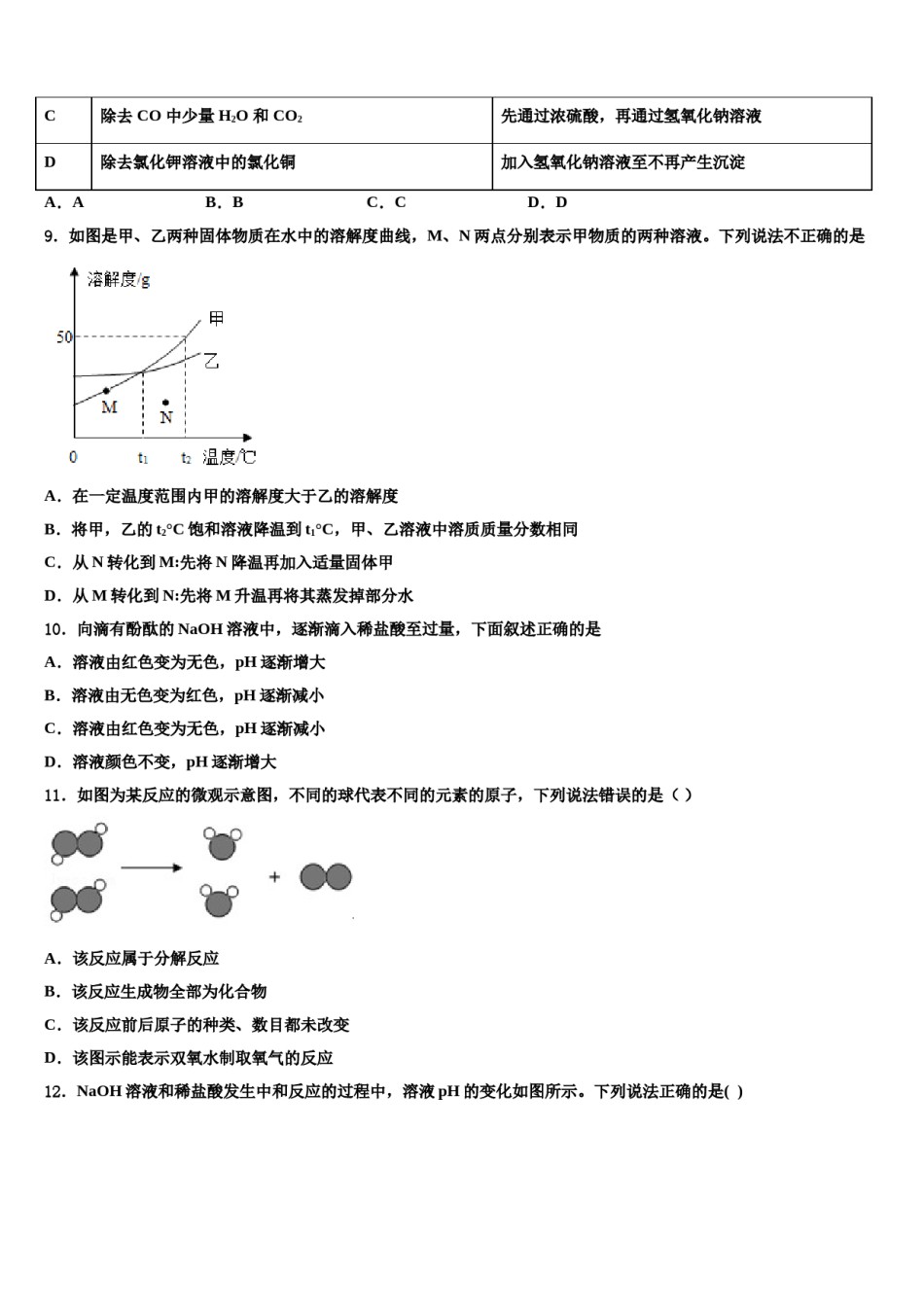2024届“合肥十校”联考中考猜题化学试卷含解析.doc_第3页