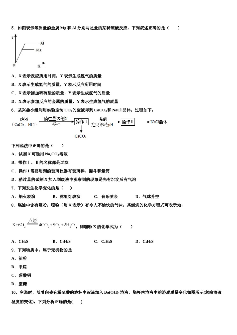 2024届【苏科版】江苏省镇江市中考适应性考试化学试题含解析.doc_第2页