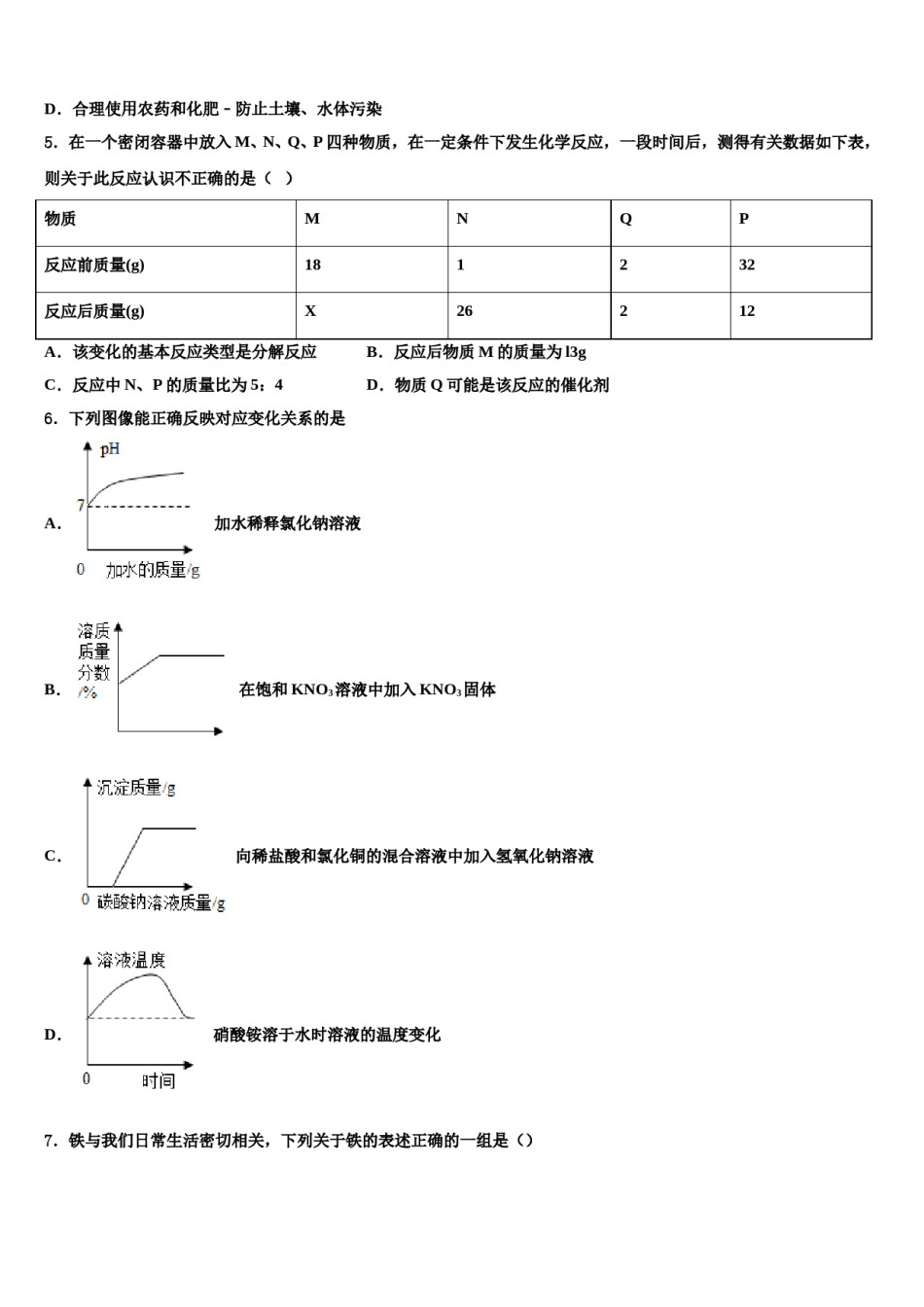 2024届云南省峨山县大龙潭中学十校联考最后化学试题含解析.doc_第2页