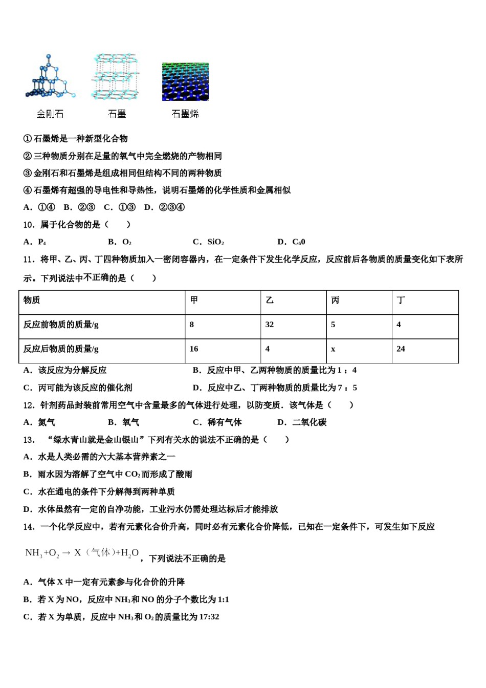 2024届云南省昭通市盐津县市级名校毕业升学考试模拟卷化学卷含解析.doc_第3页