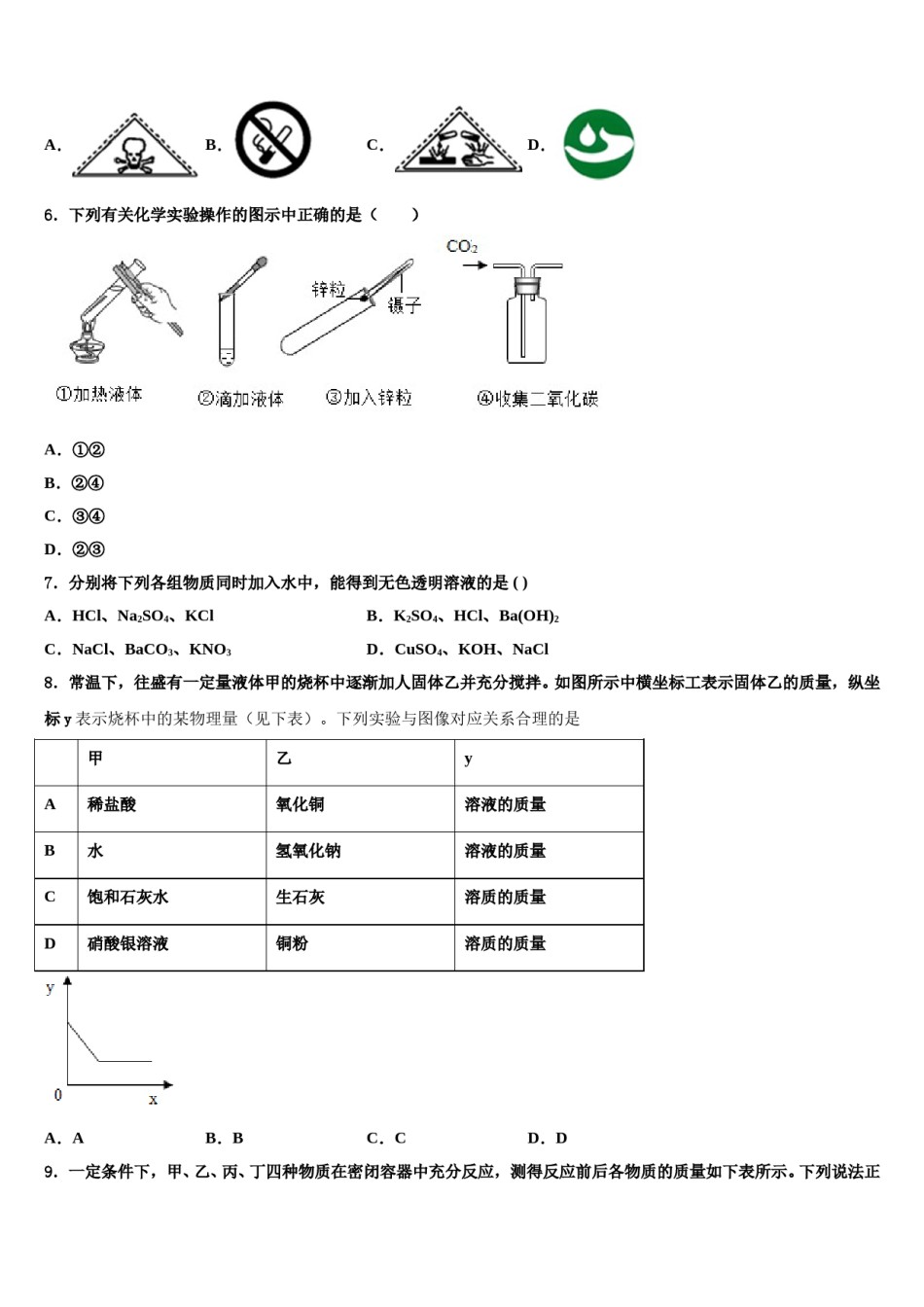 2024届云南省红河哈尼族彝族自治州中考化学押题卷含解析.doc_第3页