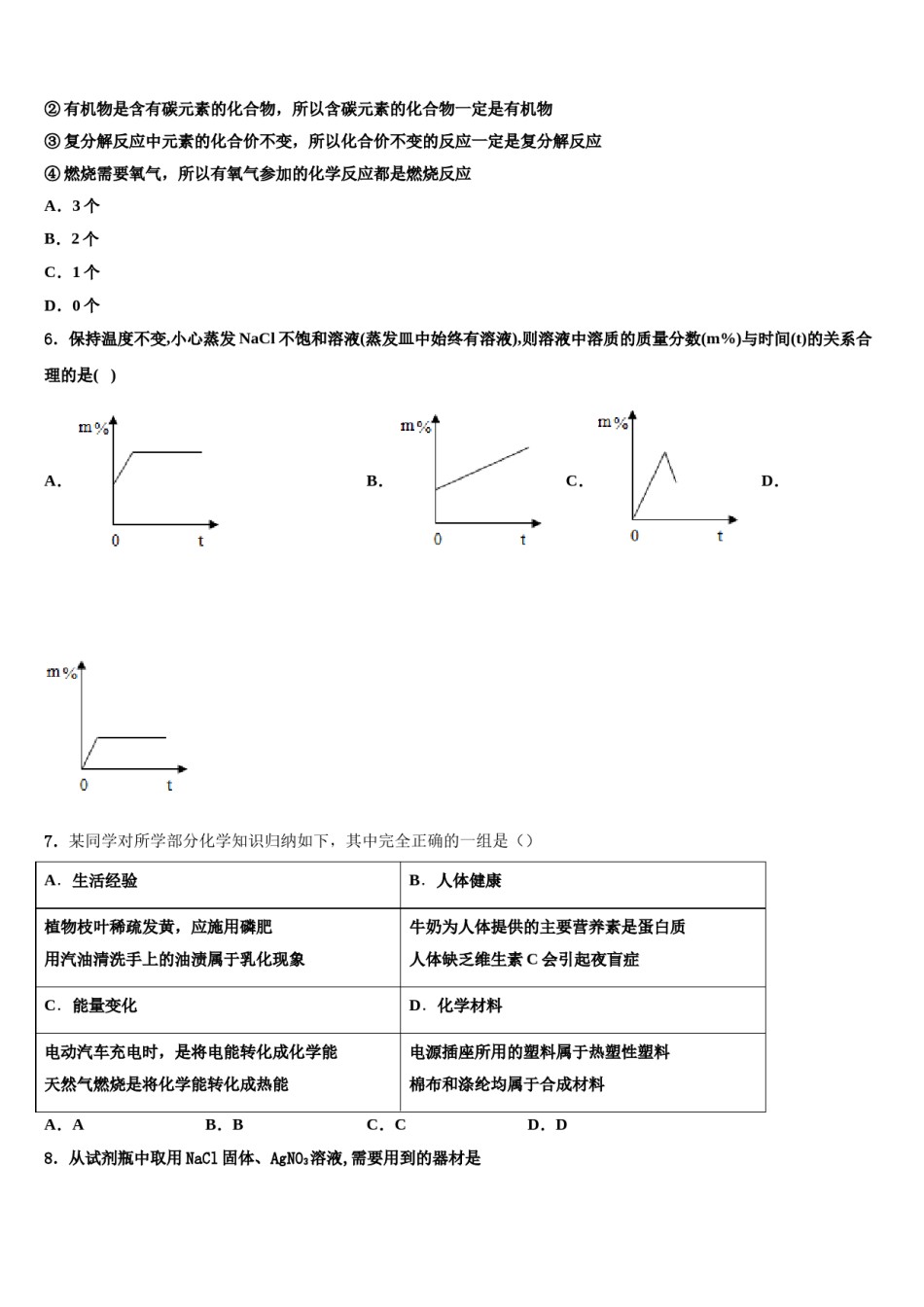 2024届内蒙古包头市重点达标名校中考考前最后一卷化学试卷含解析.doc_第2页