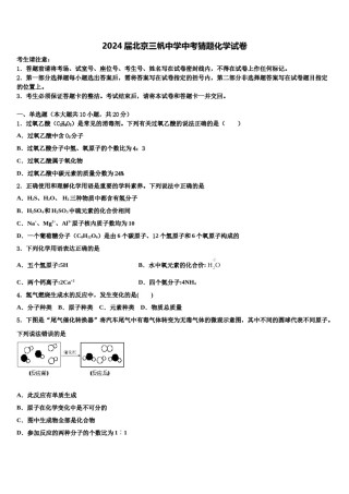 2024届北京三帆中学中考猜题化学试卷含解析.doc