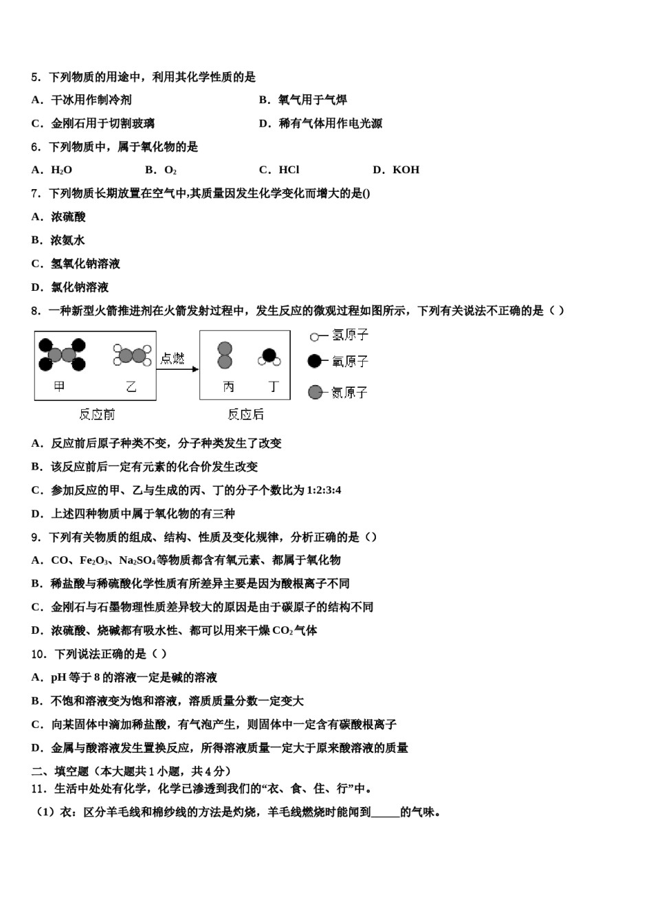 2024届北京市延庆区第二区市级名校初中化学毕业考试模拟冲刺卷含解析.doc_第2页
