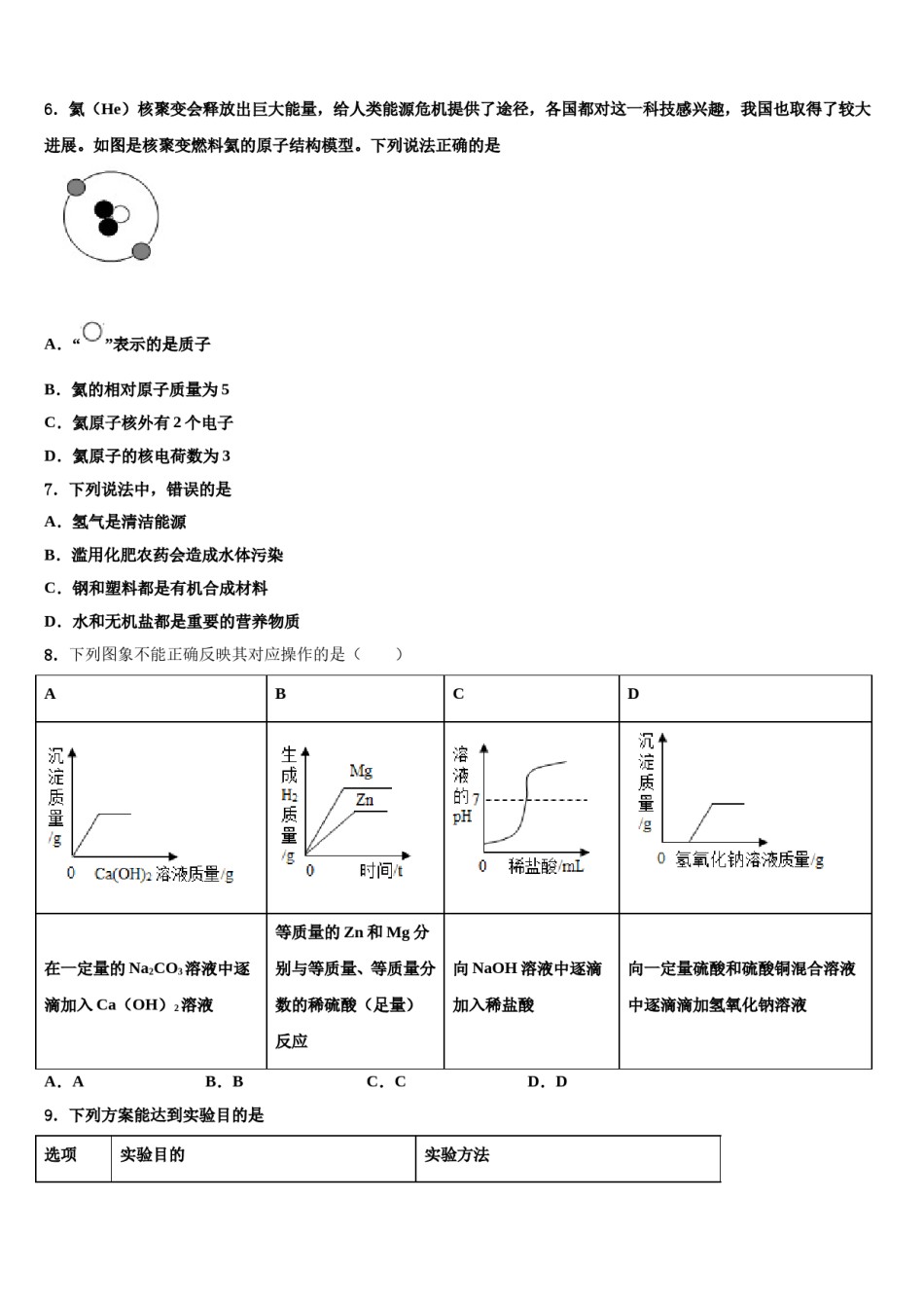 2024届北京市首都师范大附属中学中考化学考前最后一卷含解析.doc_第2页