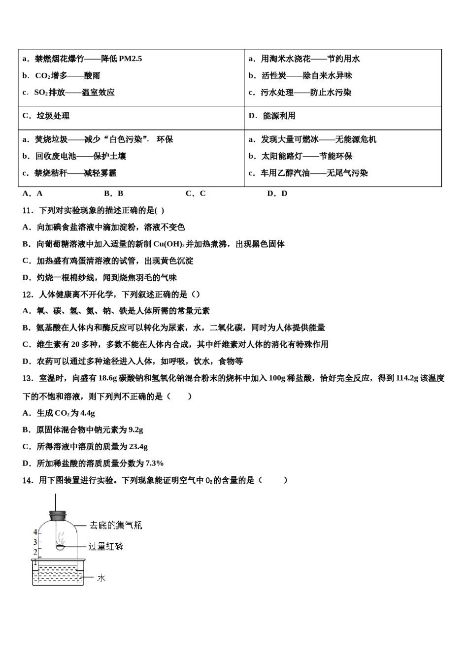 2024届南安实验中学中考一模化学试题含解析.doc_第3页