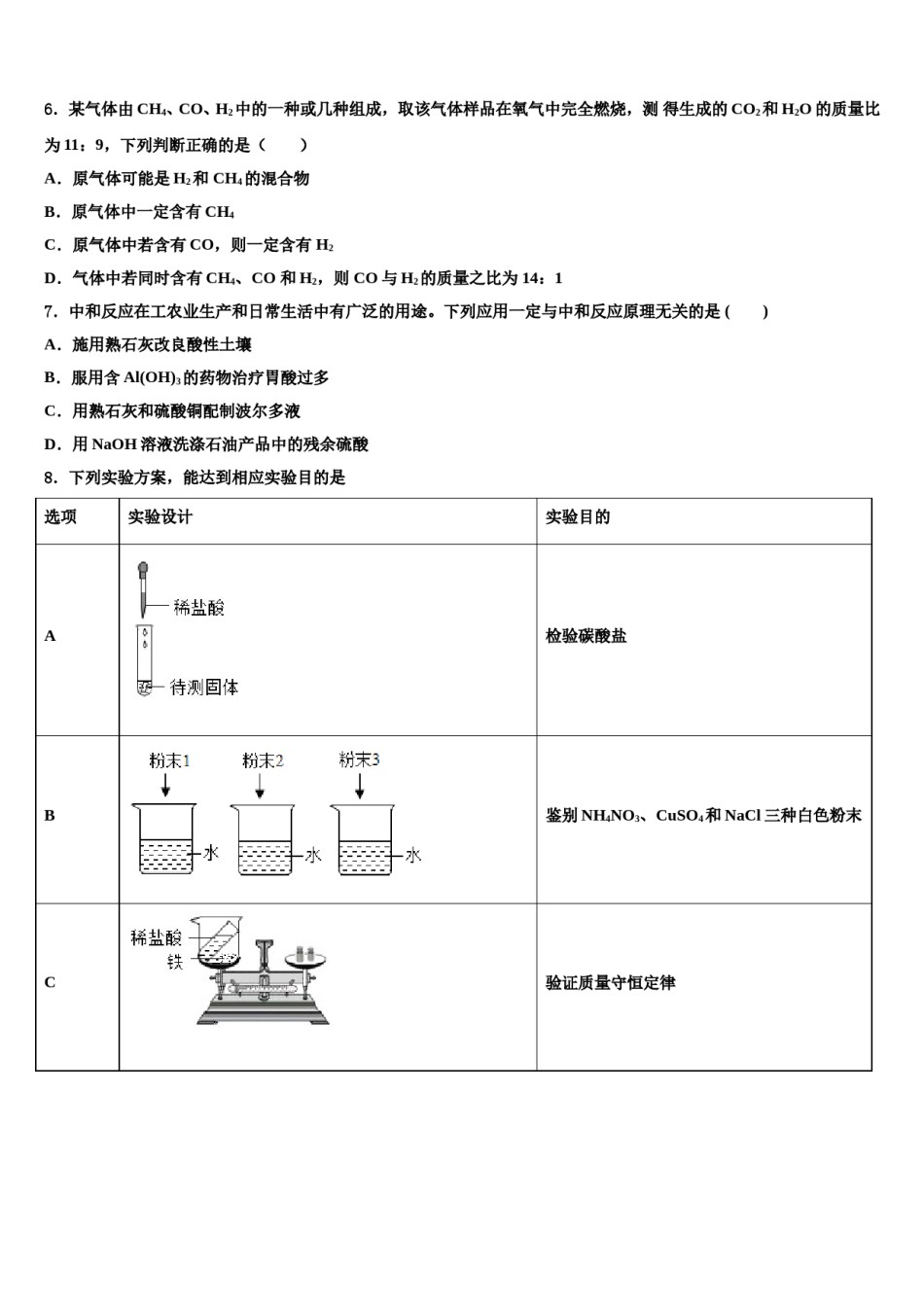 2024届吉林省四平伊通县联考中考化学模拟预测题含解析.doc_第2页