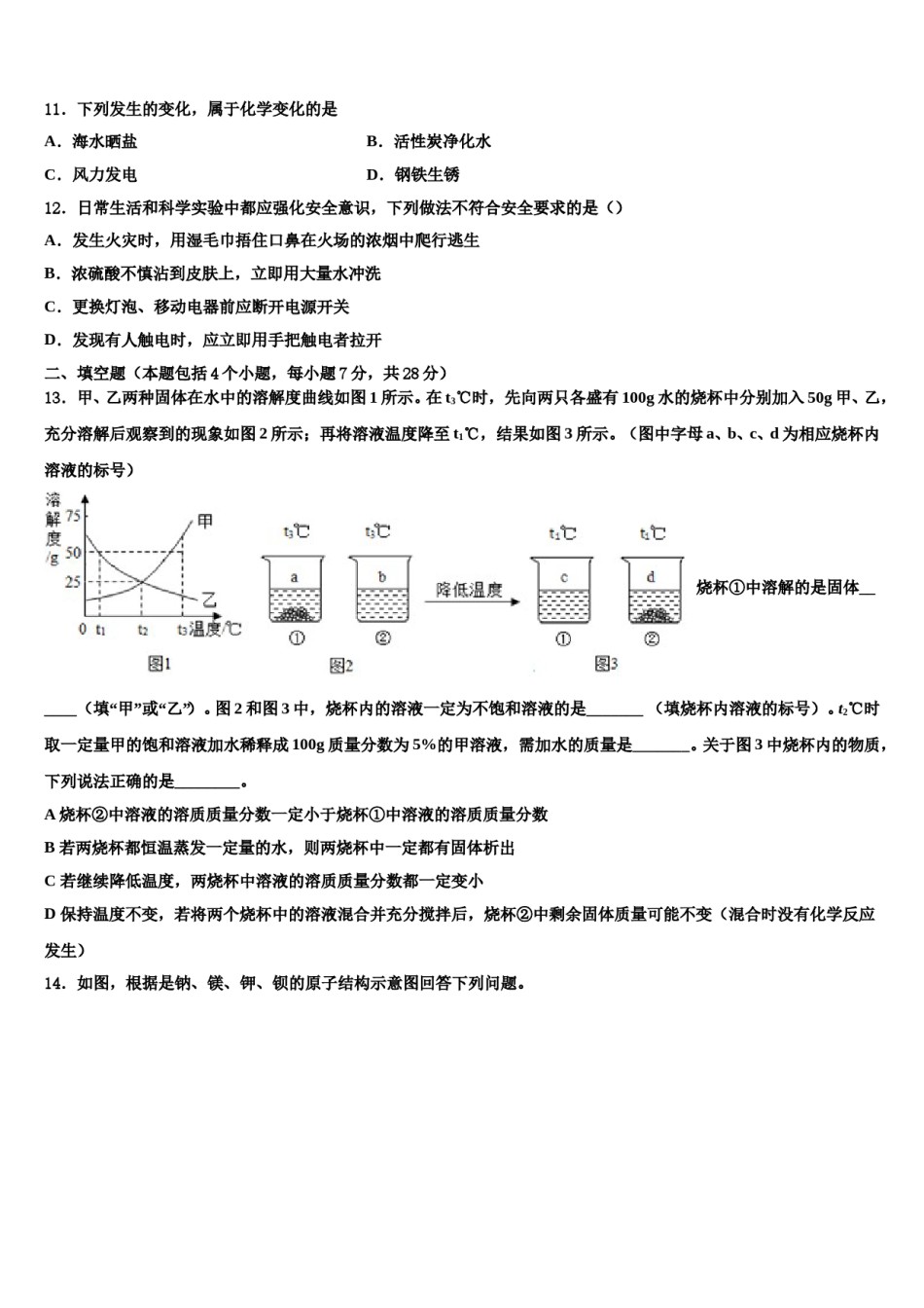 2024届吉林省德惠市中考化学猜题卷含解析.doc_第3页
