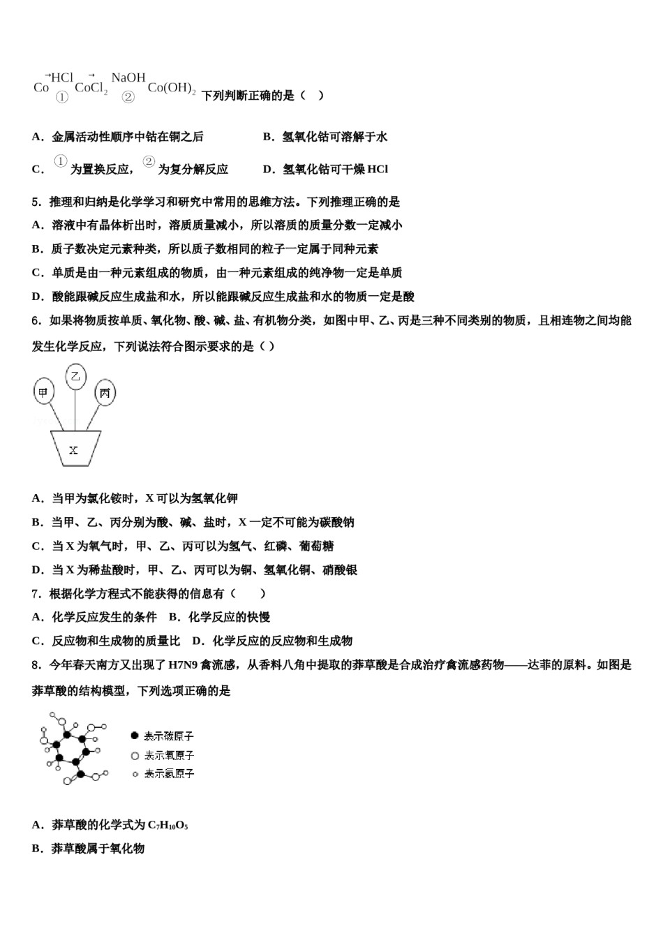 2024届吉林省松原市前郭尔罗斯蒙古族自治县中考化学押题卷含解析.doc_第2页