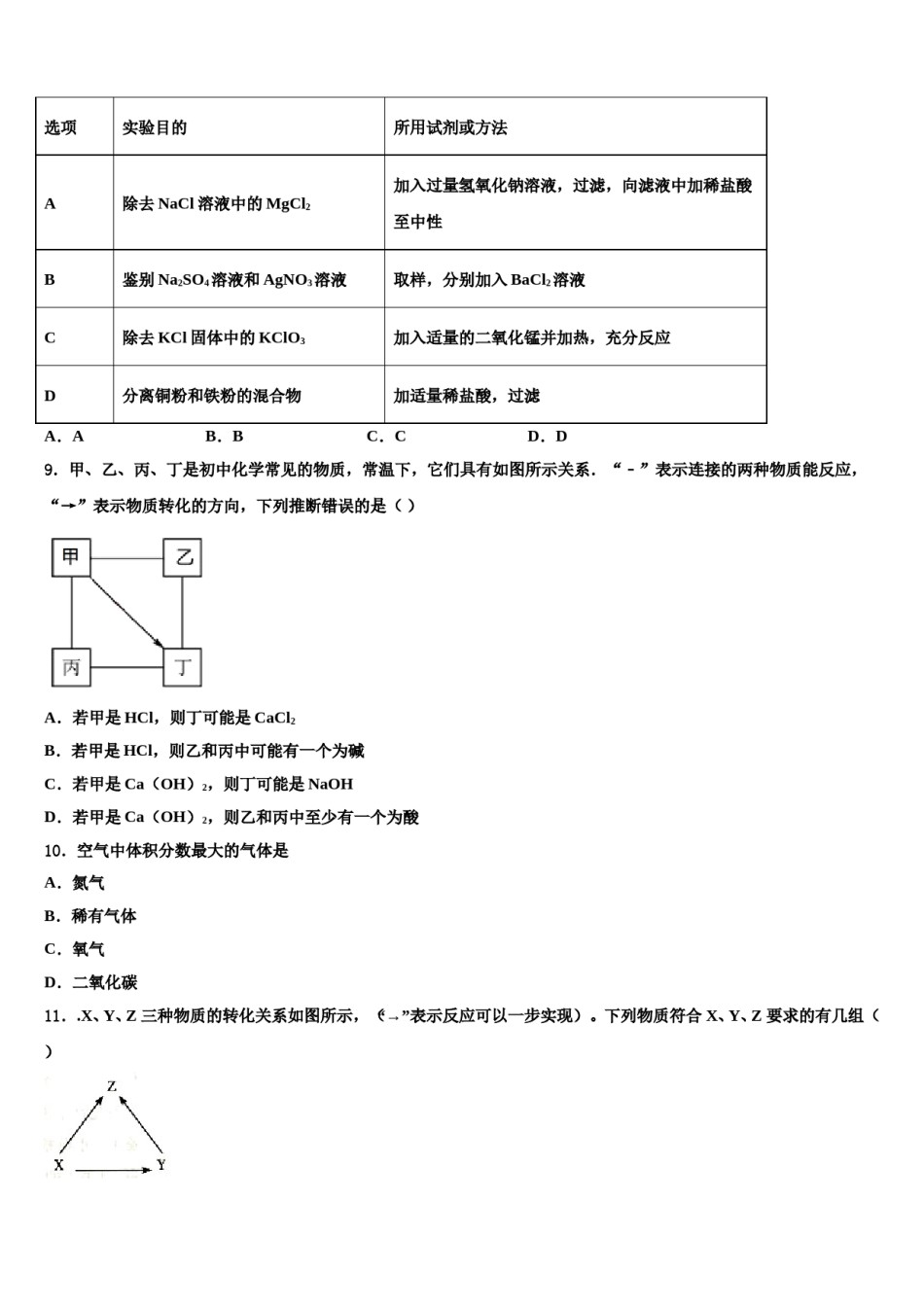 2024届四川省德阳市广汉市西高镇校中考化学考试模拟冲刺卷含解析.doc_第2页