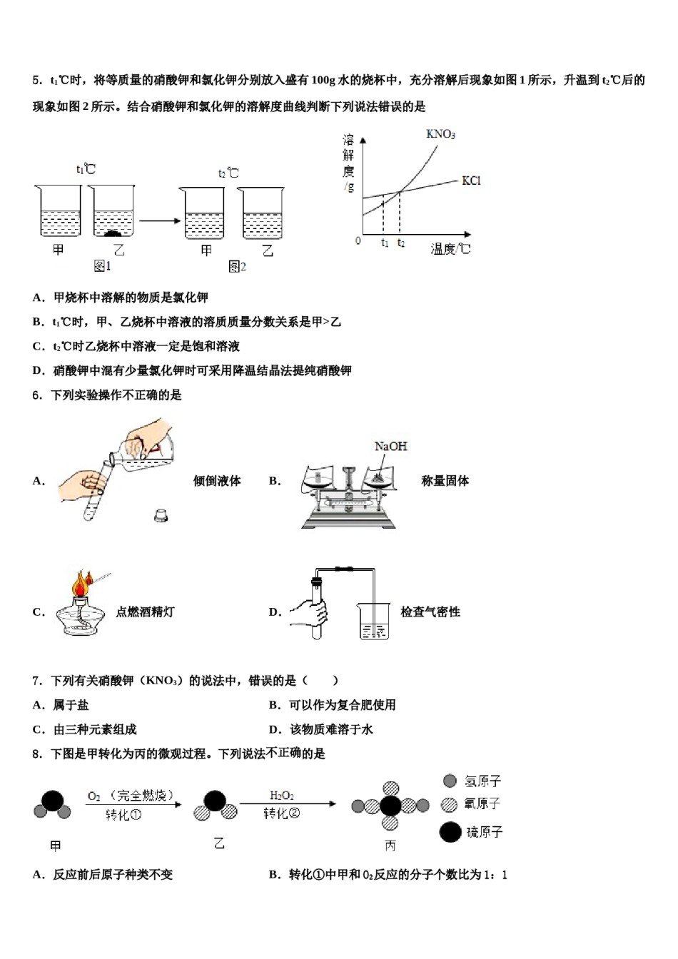 2024届四川省成都市浦江县中考化学模拟预测题含解析.doc_第2页