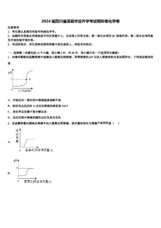 2024届四川省渠县毕业升学考试模拟卷化学卷含解析.doc