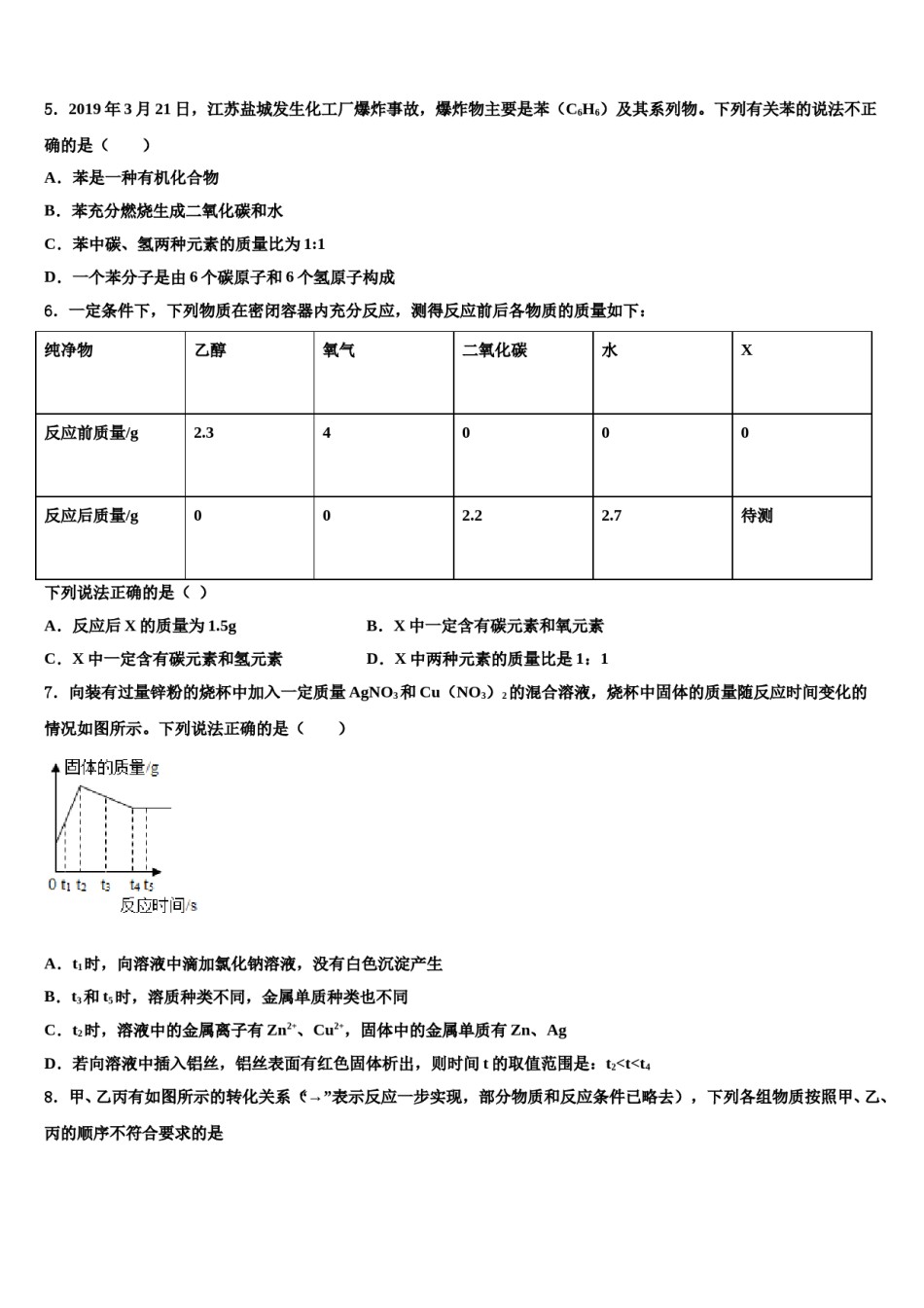 2024届四川省自贡市田家炳中学中考化学模拟预测题含解析.doc_第2页