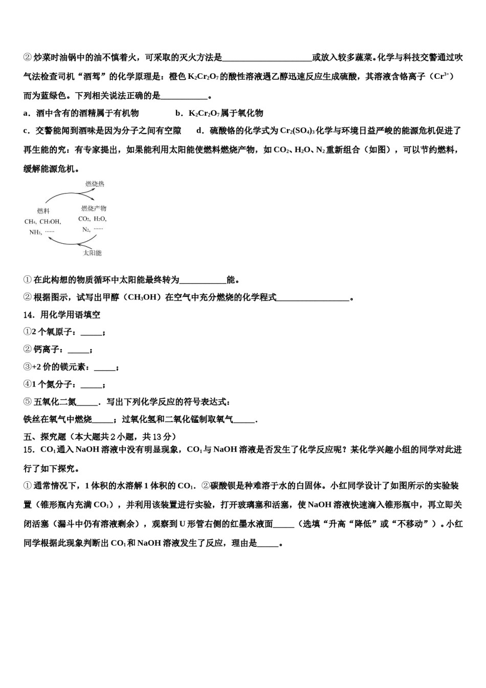 2024届四川省达州市通川区中考化学考试模拟冲刺卷含解析.doc_第3页