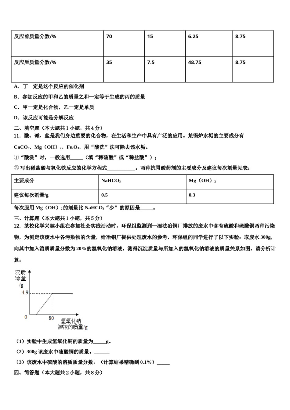2024届天津市东丽市级名校中考化学全真模拟试题含解析.doc_第3页