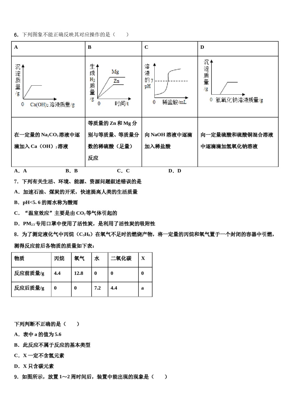 2024届天津市河西区第四中学中考化学适应性模拟试题含解析.doc_第2页