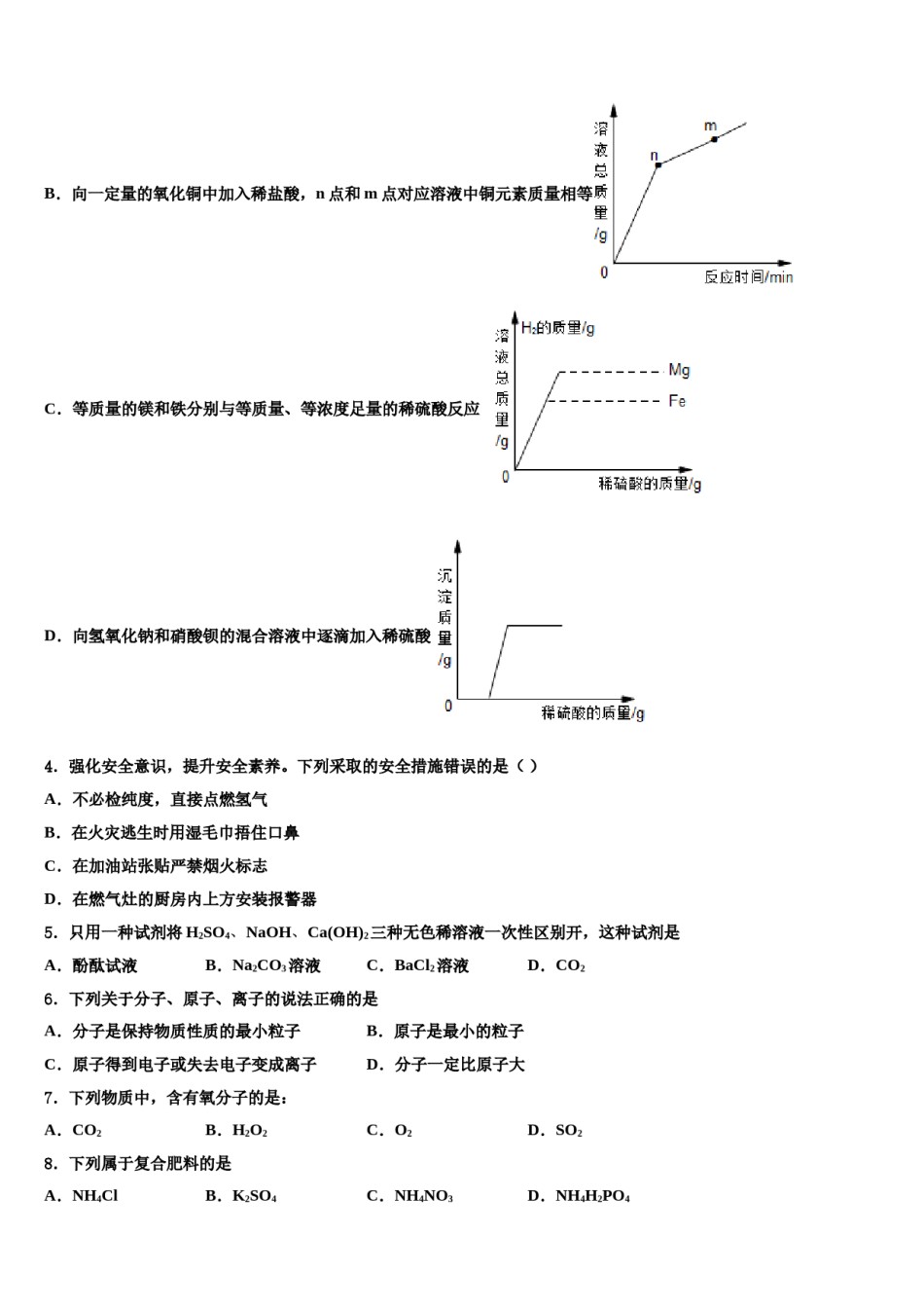 2024届宁波七中重点达标名校中考化学最后冲刺模拟试卷含解析.doc_第2页