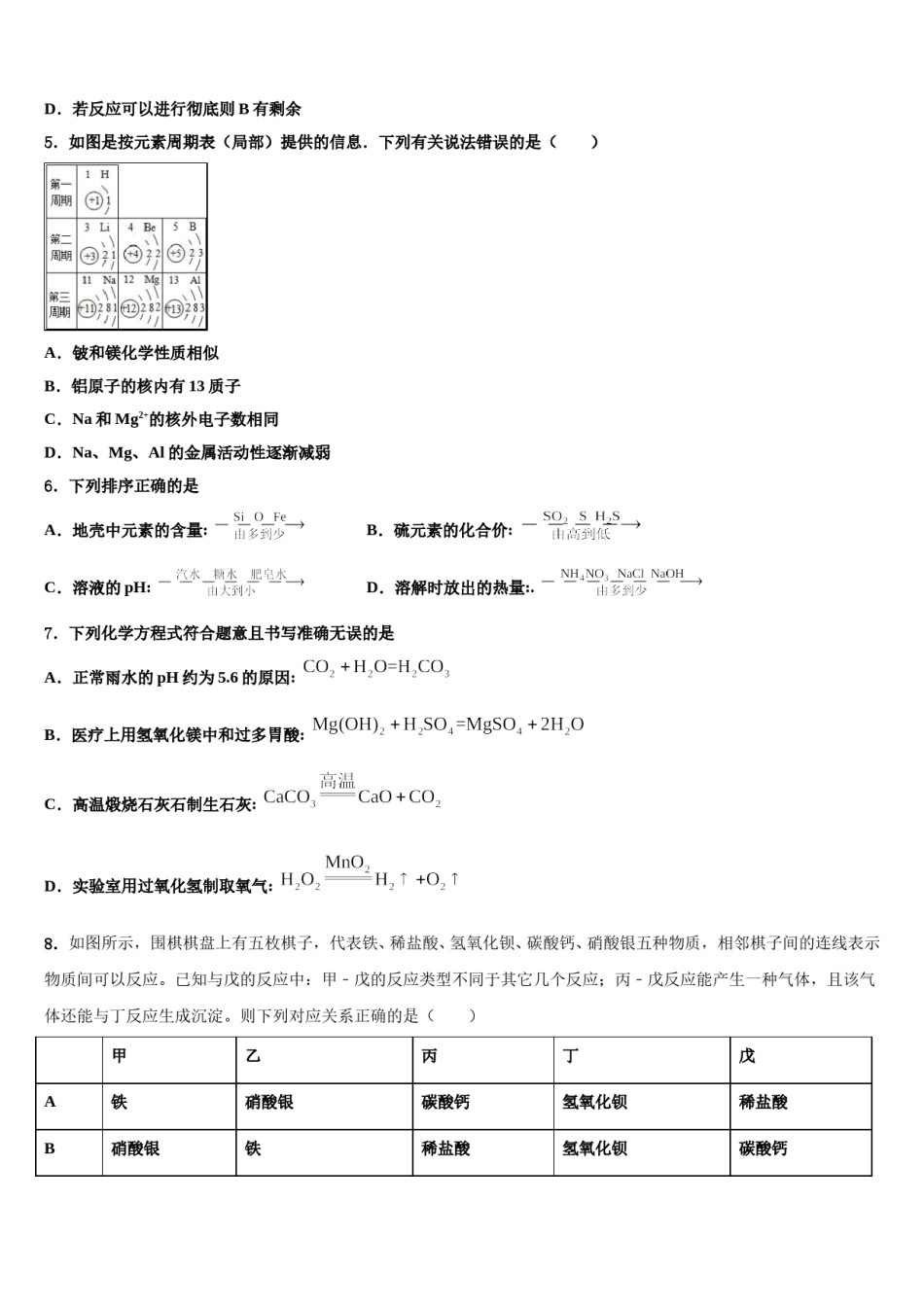 2024届安康市重点中学中考考前最后一卷化学试卷含解析.doc_第2页