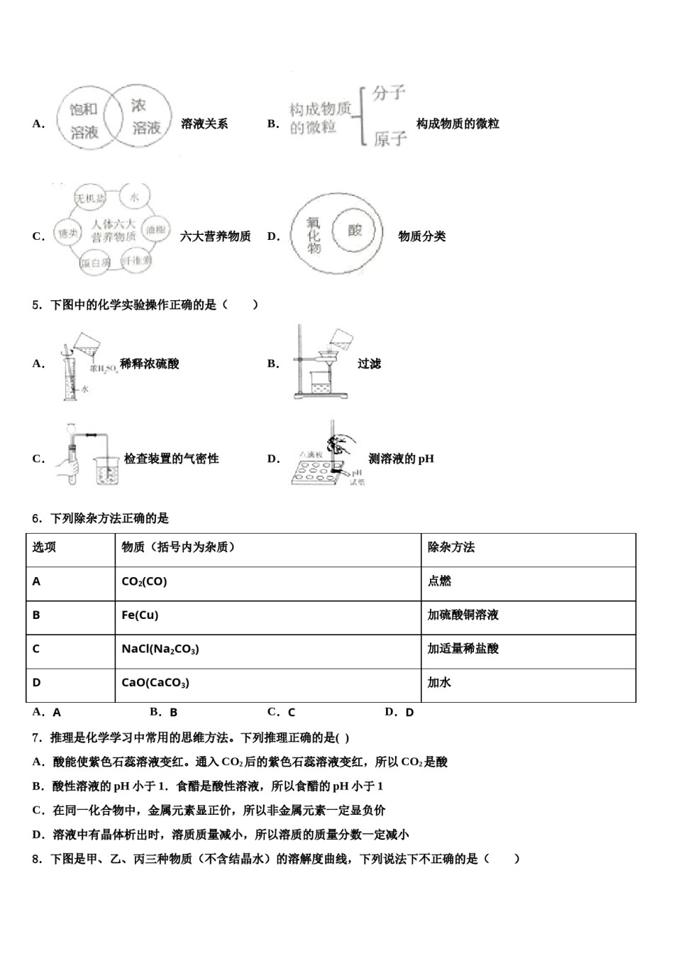 2024届安徽合肥市包河区重点中学中考化学对点突破模拟试卷含解析.doc_第2页