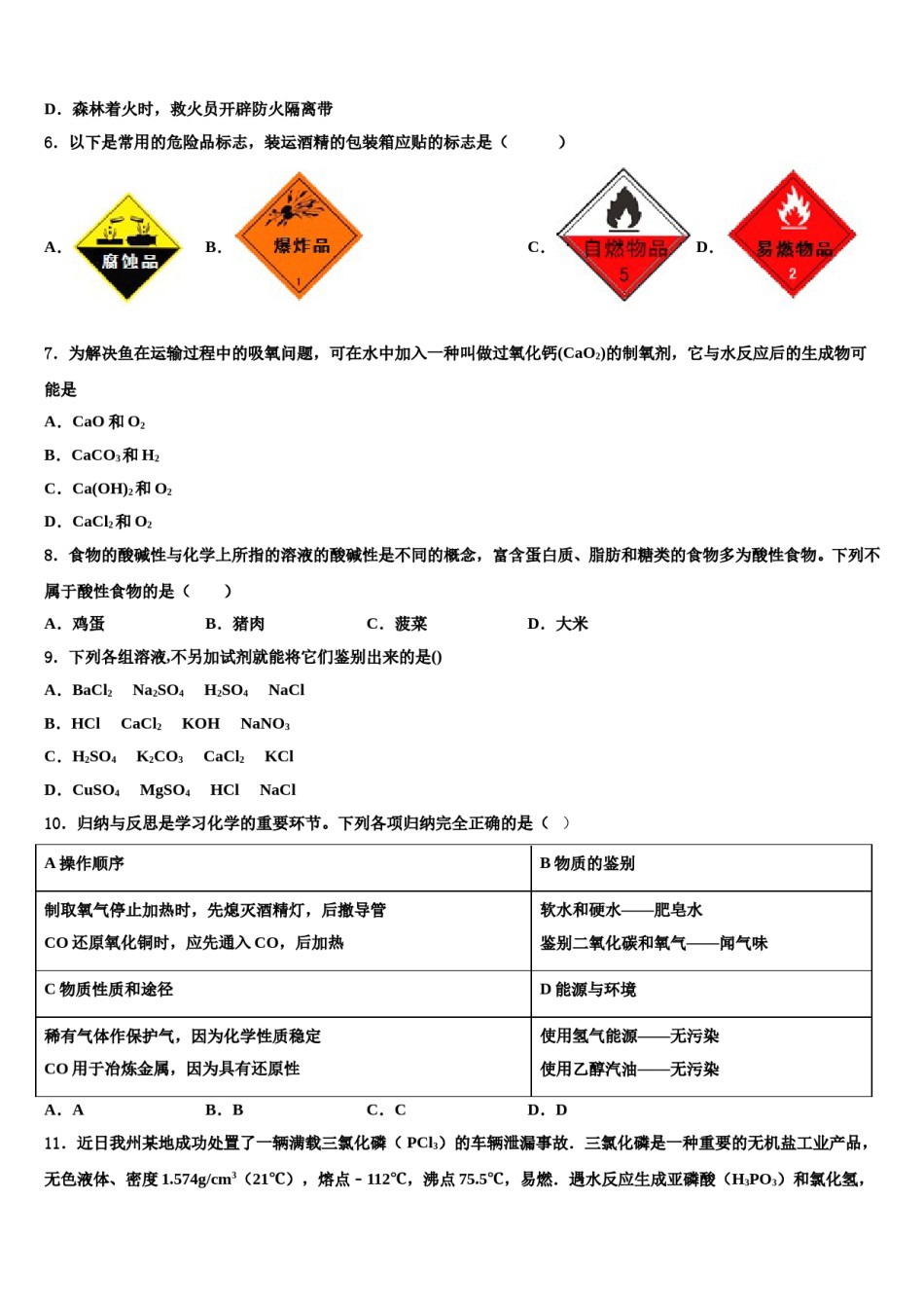2024届安徽省灵璧县初中化学毕业考试模拟冲刺卷含解析.doc_第2页
