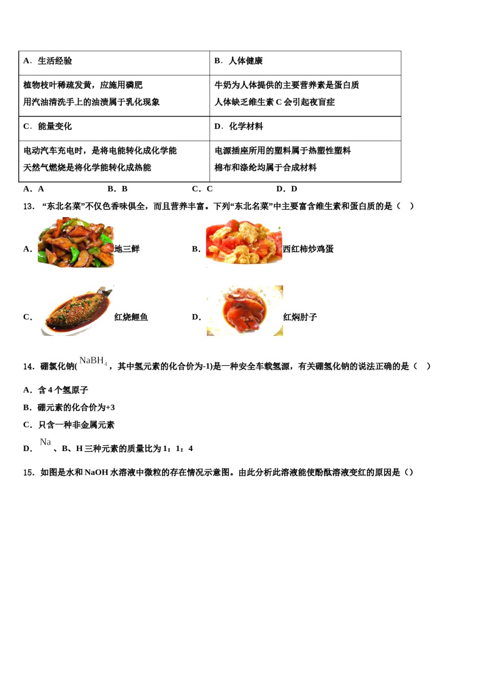 2024届山东省宁阳县中考五模化学试题含解析.doc_第3页