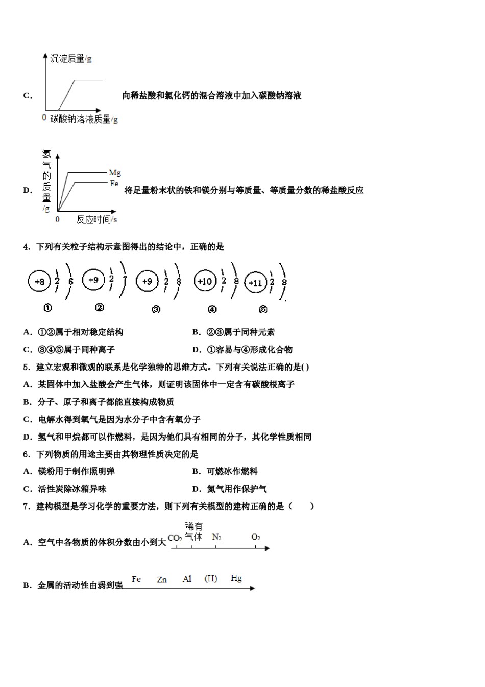 2024届山东省安丘市红沙沟镇红沙沟中学中考化学适应性模拟试题含解析.doc_第2页