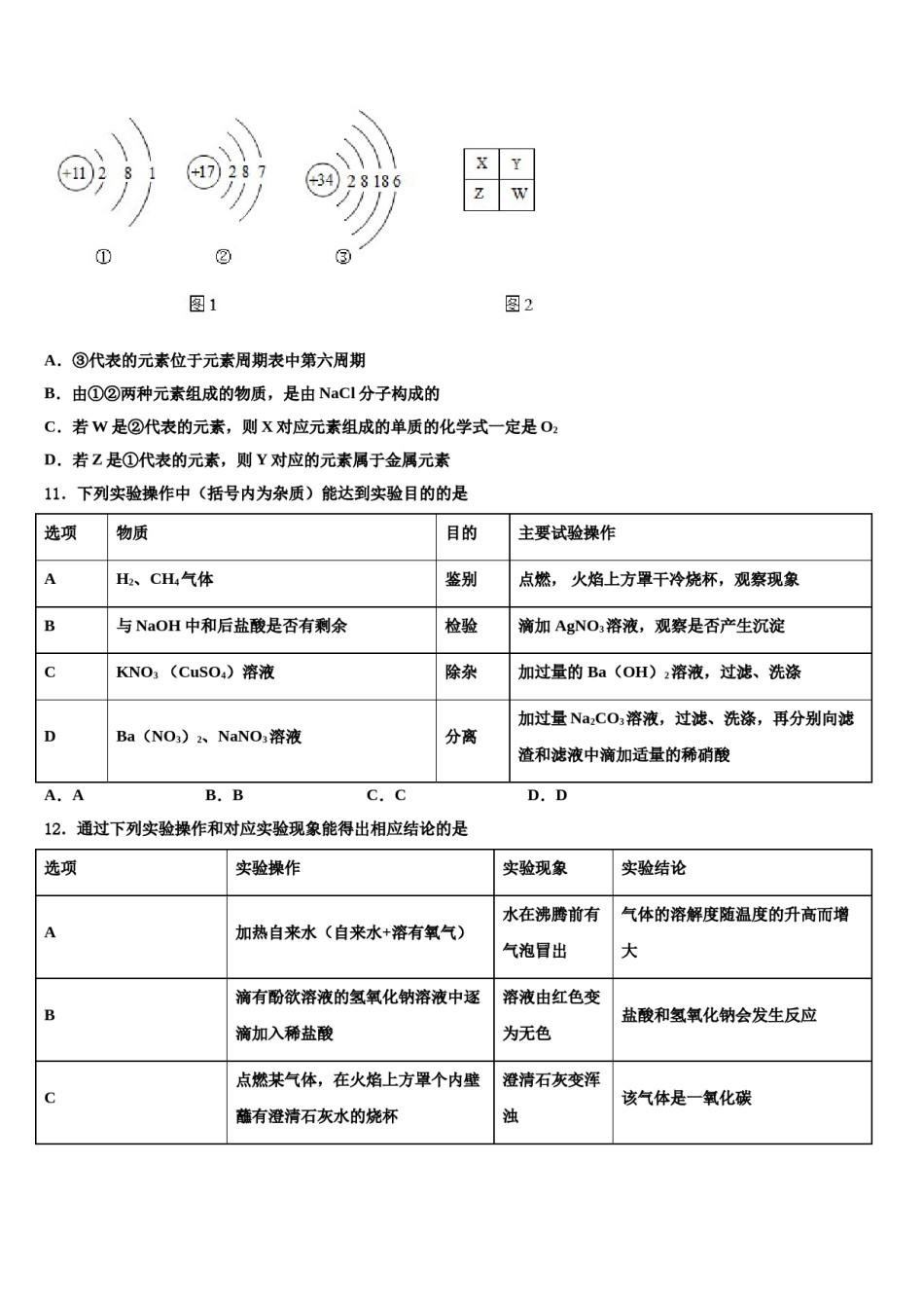 2024届山东省德州市六校中考化学对点突破模拟试卷含解析.doc_第3页