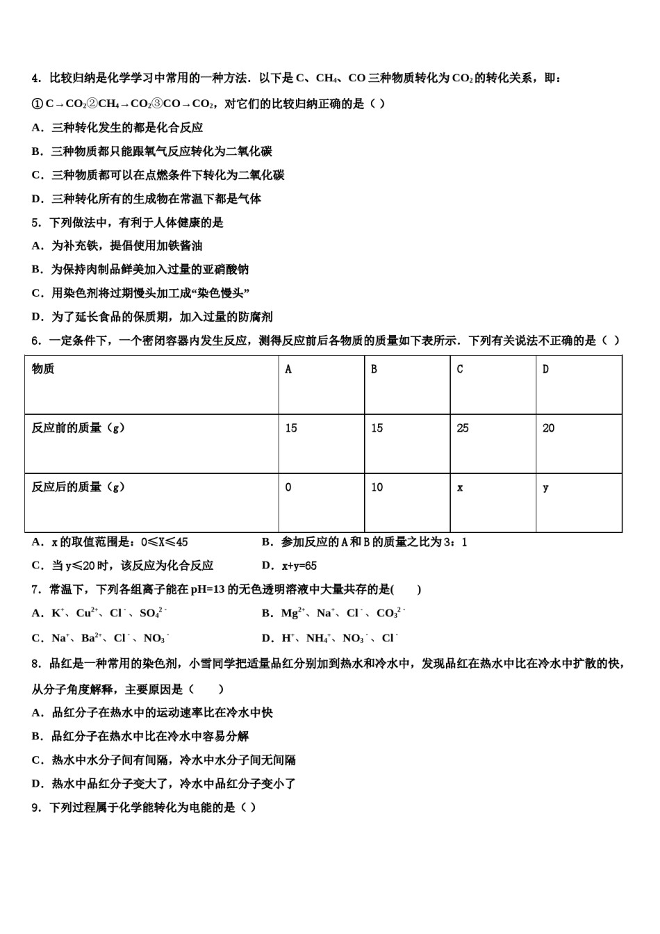 2024届山东省日照市莒县中考猜题化学试卷含解析.doc_第2页