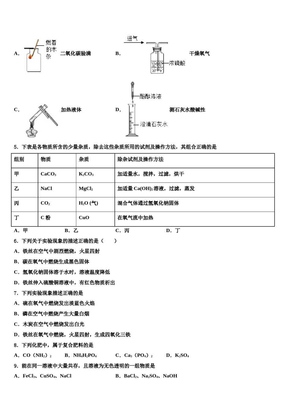 2024届山东省沂南县中考一模化学试题含解析.doc_第2页