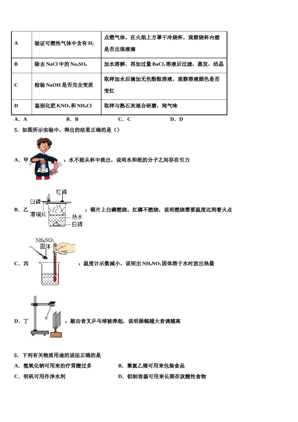 2024届山东省潍坊市昌邑市中考适应性考试化学试题含解析.doc_第2页