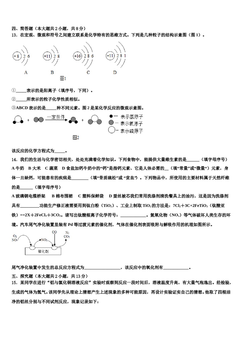 2024届山东省聊城阳谷县联考中考化学最后冲刺模拟试卷含解析.doc_第3页