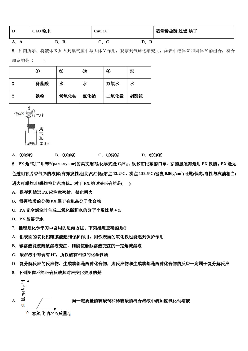 2024届山东省菏泽单县北城三中重点达标名校中考联考化学试题含解析.doc_第2页