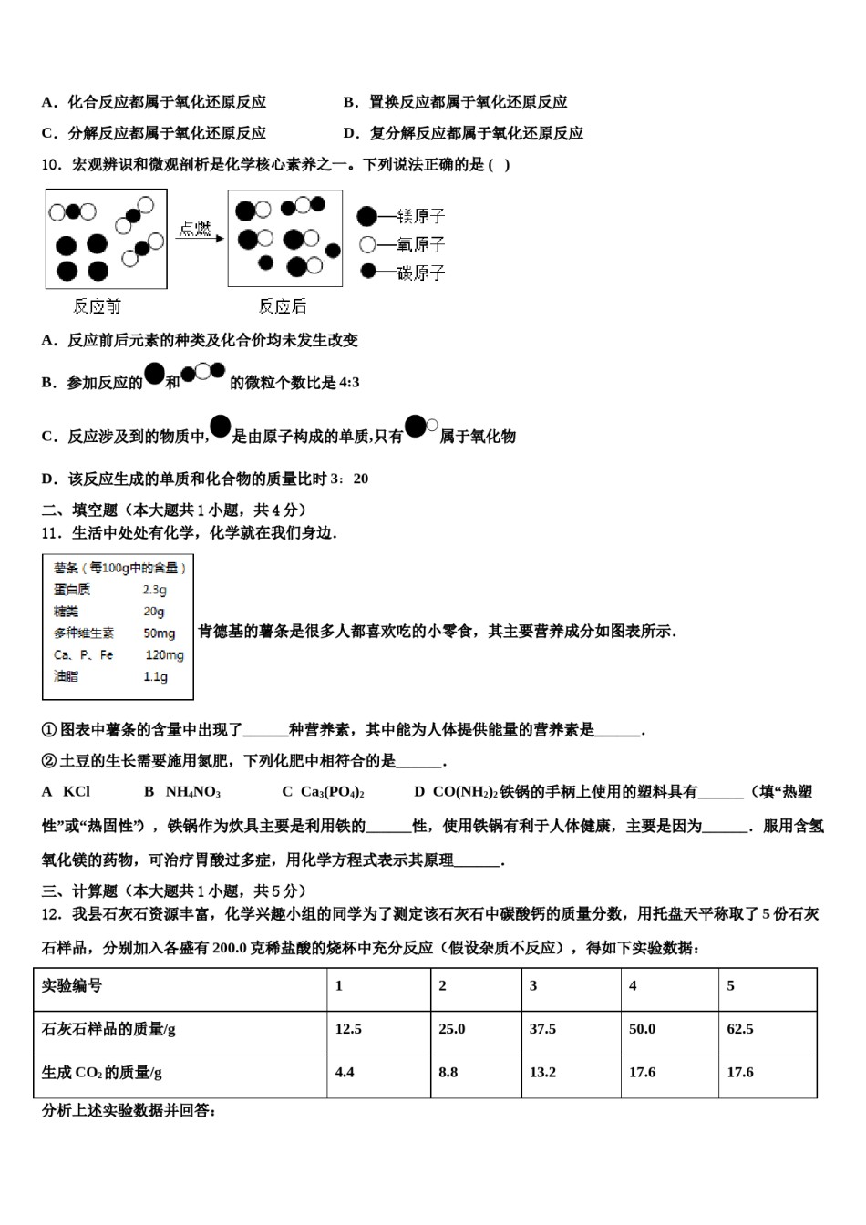 2024届山东省部分地区重点中学中考化学全真模拟试题含解析.doc_第3页
