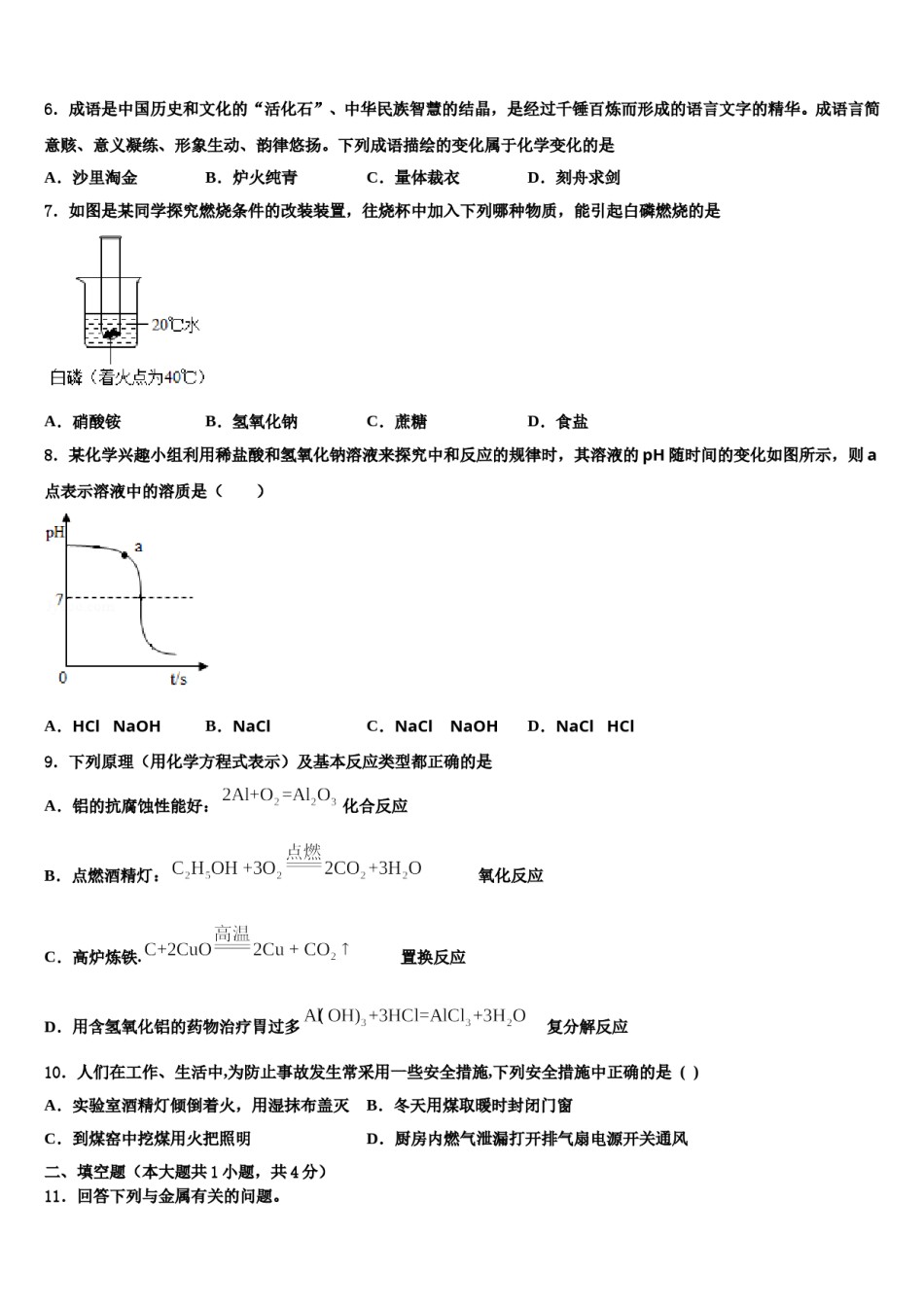 2024届山东省郯城育才中学中考化学最后一模试卷含解析.doc_第2页