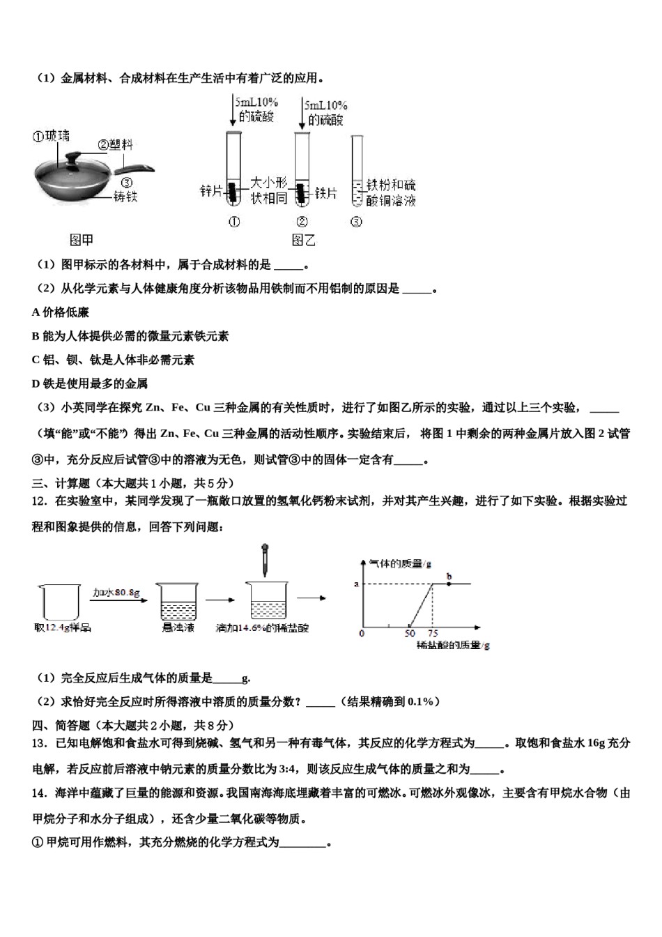 2024届山东省郯城育才中学中考化学最后一模试卷含解析.doc_第3页