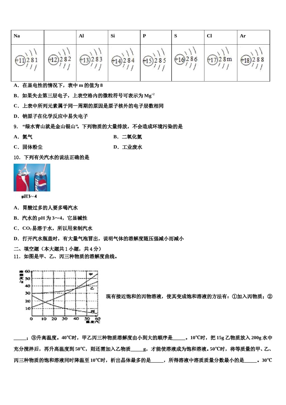 2024届山东省青岛42中中考冲刺卷化学试题含解析.doc_第2页