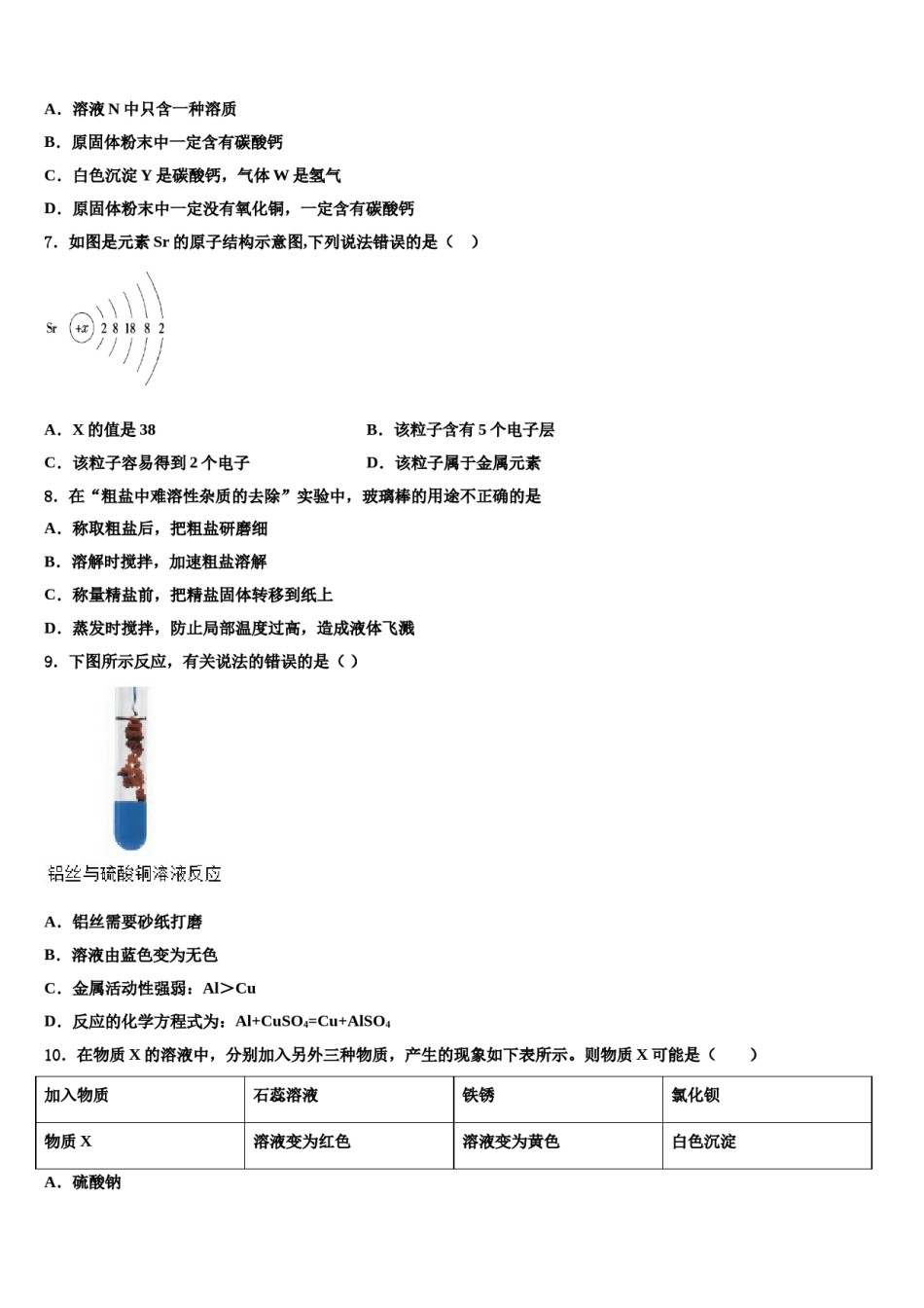 2024届山东省高密市银鹰文昌中学中考化学仿真试卷含解析.doc_第2页