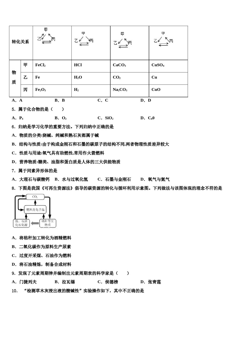 2024届山东菏泽定陶区中考适应性考试化学试题含解析.doc_第2页