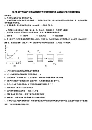 2024届广东省广州市华南师范大附属中学初中化学毕业考试模拟冲刺卷含解析.doc