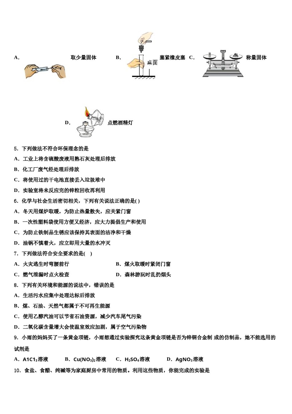 2024届广东省惠城市惠城区八校中考冲刺卷化学试题含解析.doc_第2页