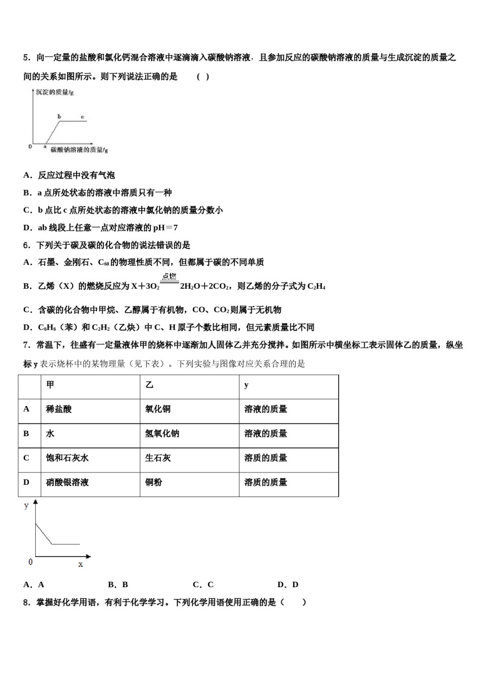 2024届广东省梅州市丰顺县中考化学模拟精编试卷含解析.doc_第2页
