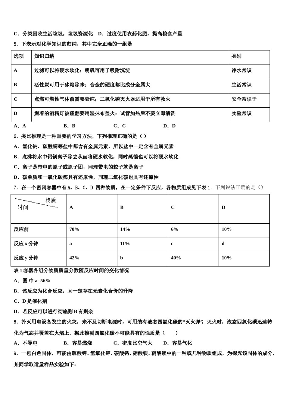 2024届广东省河源市和平县市级名校中考联考化学试题含解析.doc_第2页