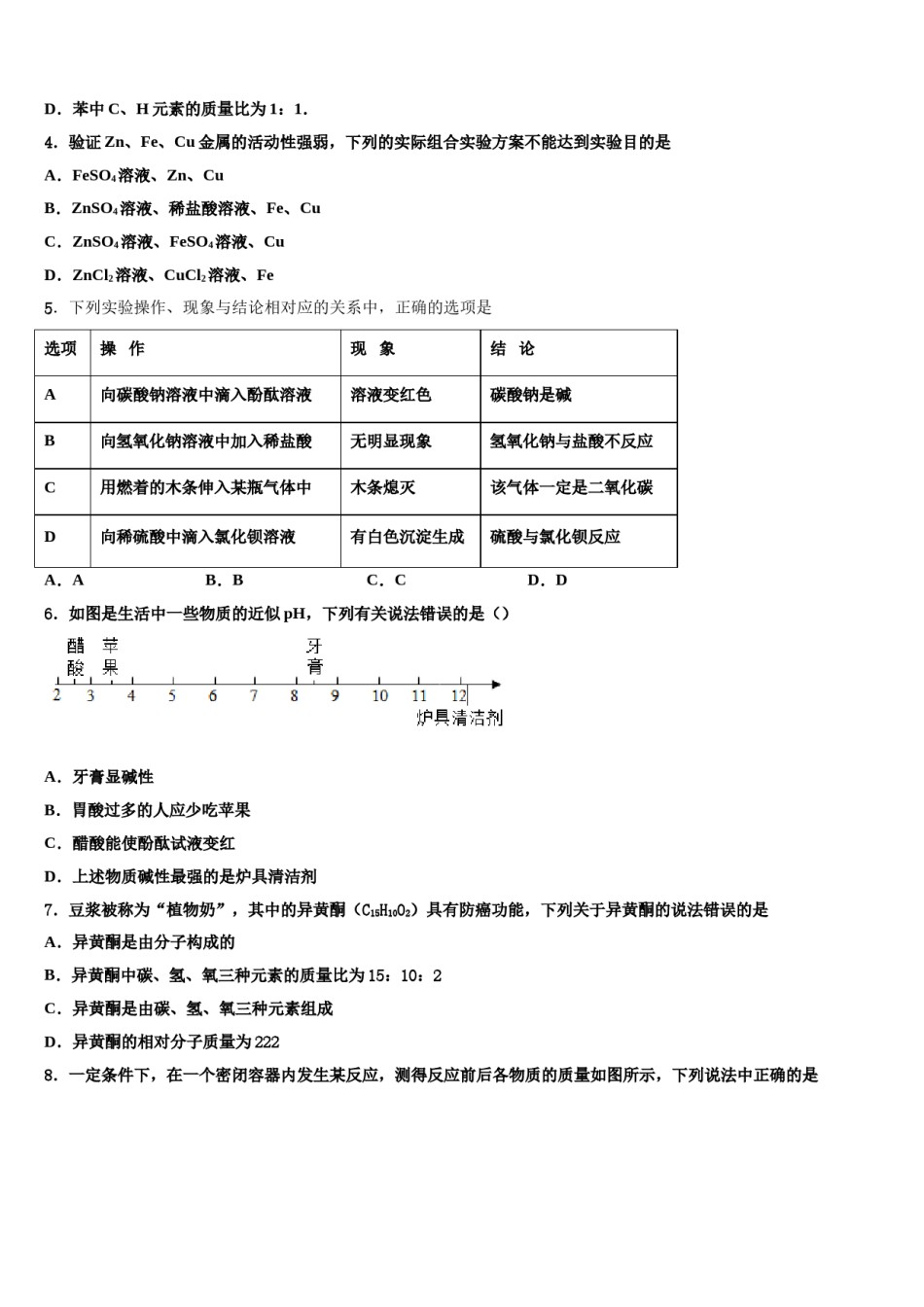 2024届广东省深圳市龙岗区大鹏新区华侨中学中考化学最后一模试卷含解析.doc_第2页