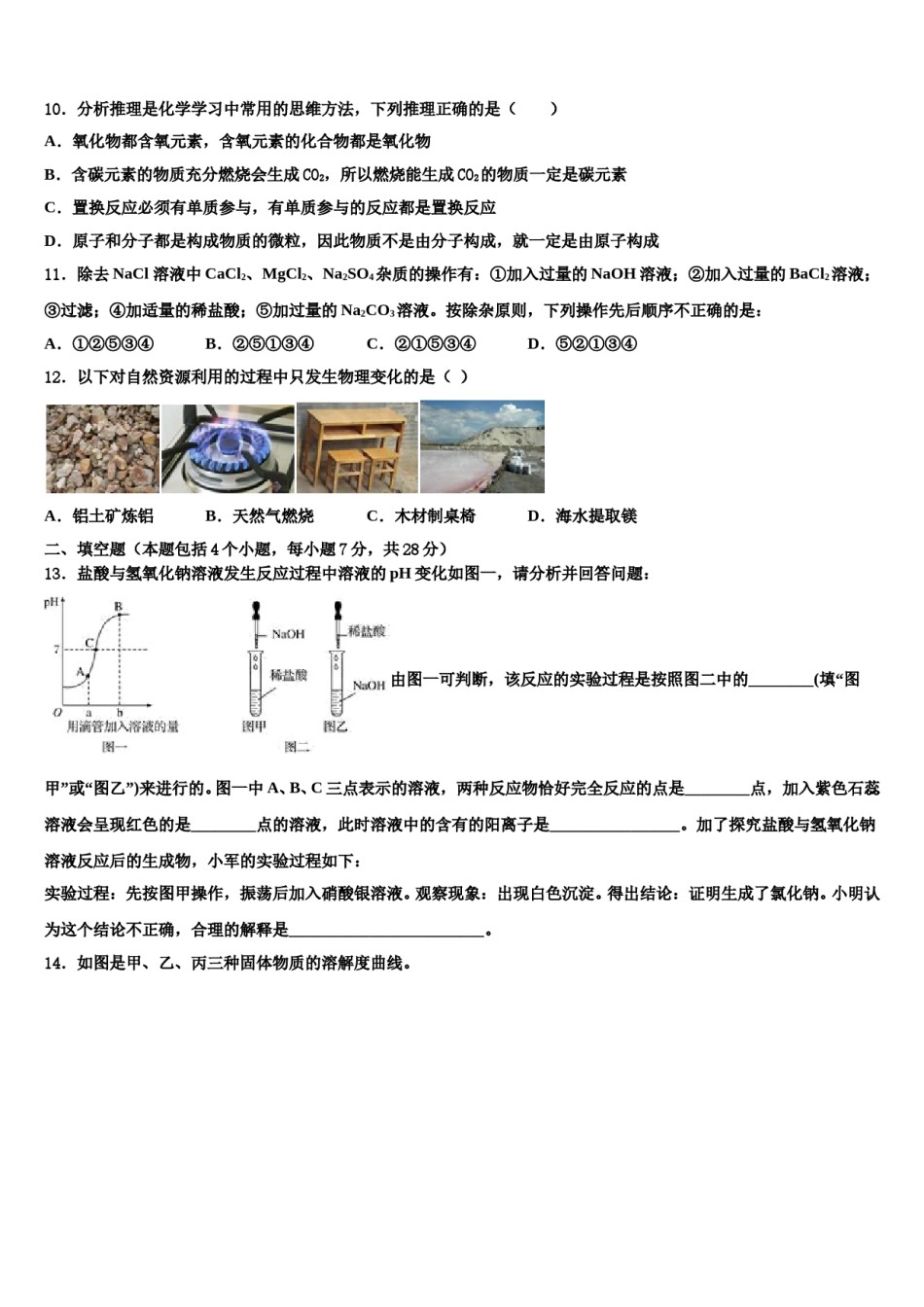 2024届广东省深圳市龙岗区石芽岭校十校联考最后化学试题含解析.doc_第3页